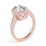 Oval Halo Engagement Ring - Diamonds By Rothschild