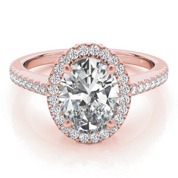 Oval Halo Engagement Ring - Diamonds By Rothschild