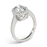 Oval Halo Engagement Ring - Diamonds By Rothschild