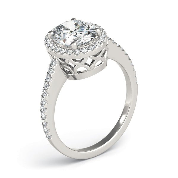 Oval Halo Engagement Ring - Diamonds By Rothschild