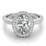 Oval Halo Engagement Ring - Diamonds By Rothschild