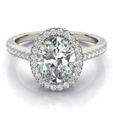 Oval Halo Engagement Ring - Diamonds By Rothschild