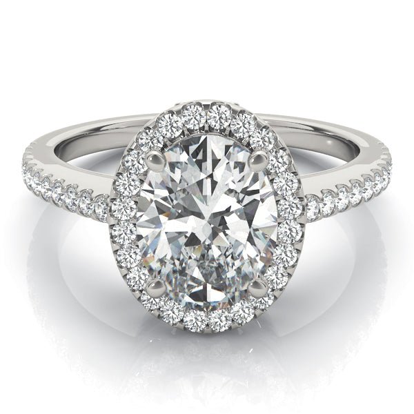 Oval Halo Engagement Ring - Diamonds By Rothschild