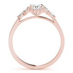 Oval Halo Side Stone Engagement Ring - Diamonds By Rothschild