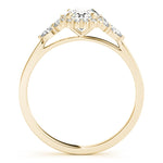 Oval Halo Side Stone Engagement Ring - Diamonds By Rothschild