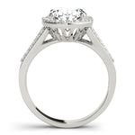 Oval Halo Split Pavé Shank Engagement Ring - Diamonds By Rothschild