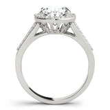 Oval Halo Split Pavé Shank Engagement Ring - Diamonds By Rothschild