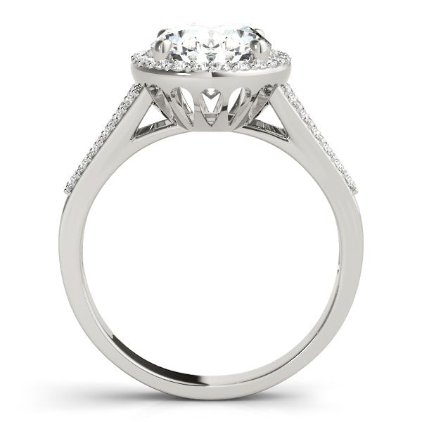 Oval Halo Split Pavé Shank Engagement Ring - Diamonds By Rothschild