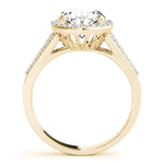Oval Halo Split Pavé Shank Engagement Ring - Diamonds By Rothschild