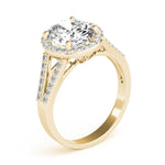 Oval Halo Split Pavé Shank Engagement Ring - Diamonds By Rothschild