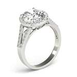 Oval Halo Split Pavé Shank Engagement Ring - Diamonds By Rothschild