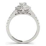 Pear Double Halo Split Pavé Engagement Ring - Diamonds By Rothschild