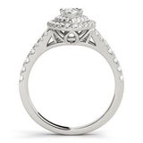 Pear Double Halo Split Pavé Engagement Ring - Diamonds By Rothschild