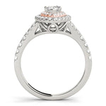 Pear Double Halo Split Pavé Engagement Ring - Diamonds By Rothschild