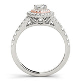 Pear Double Halo Split Pavé Engagement Ring - Diamonds By Rothschild
