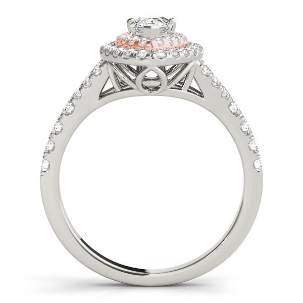 Pear Double Halo Split Pavé Engagement Ring - Diamonds By Rothschild