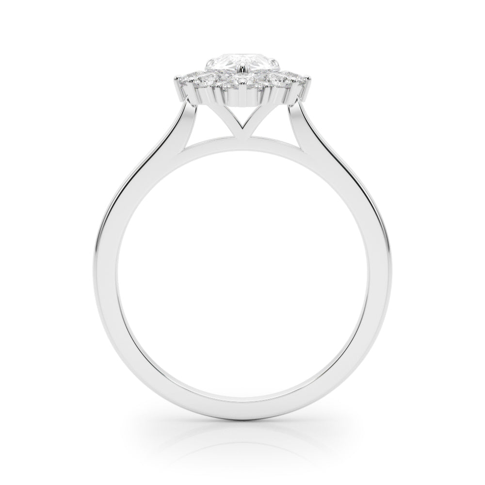 Pear - Shaped Halo Engagement Ring - Diamonds By Rothschild