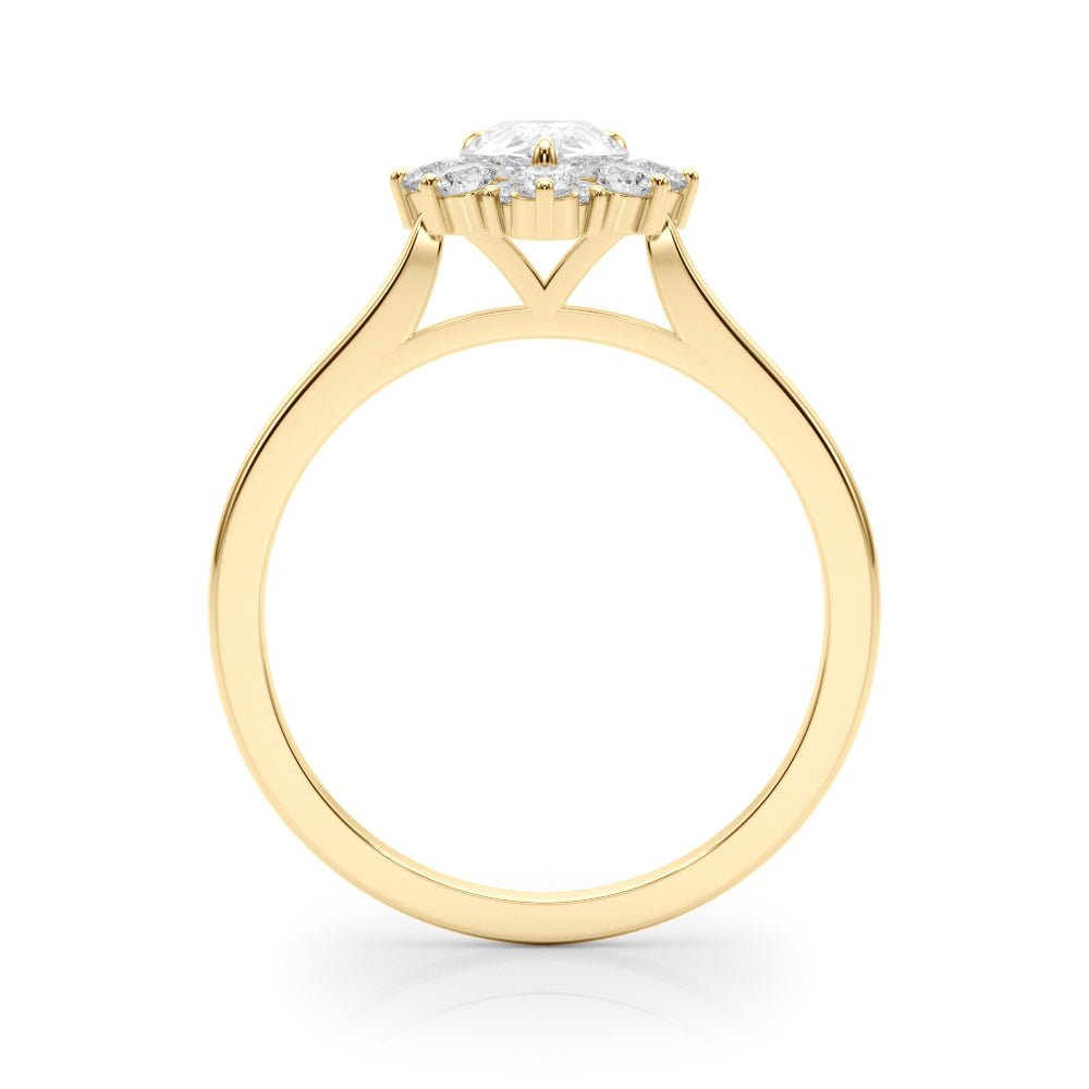 Pear - Shaped Halo Engagement Ring - Diamonds By Rothschild