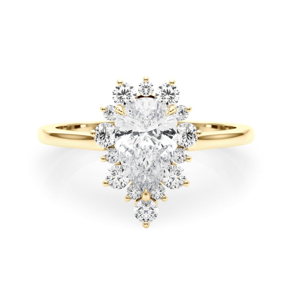 Pear - Shaped Halo Engagement Ring - Diamonds By Rothschild