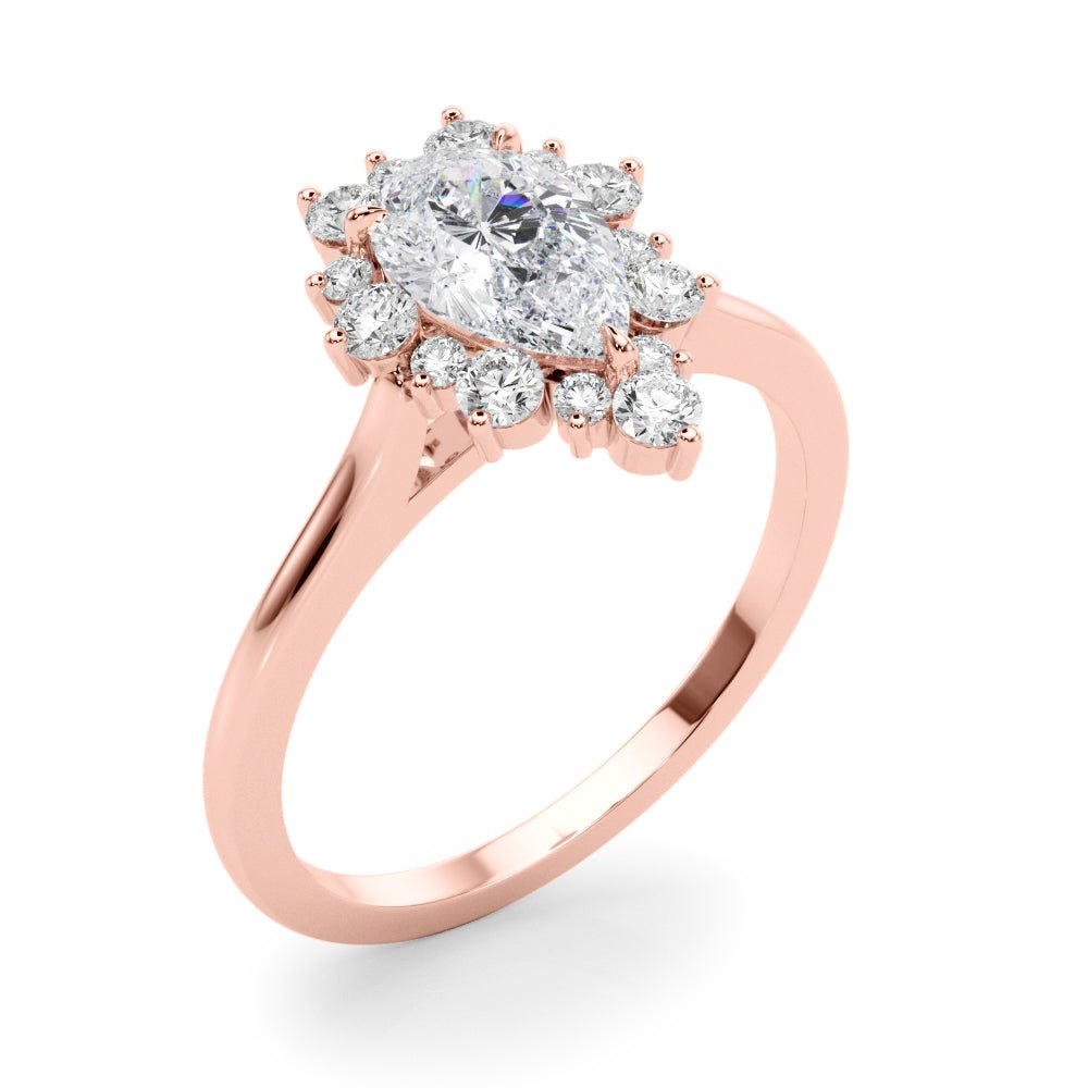 Pear - Shaped Halo Engagement Ring - Diamonds By Rothschild