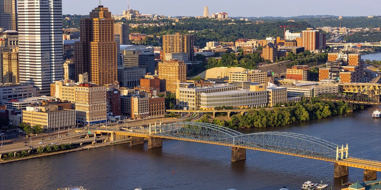 Pittsburgh. PA Skyline with the Clark Building visible in the background