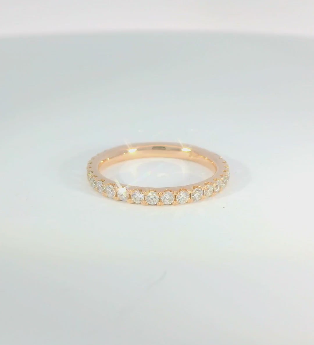 14KR French-set Diamond Wedding Band