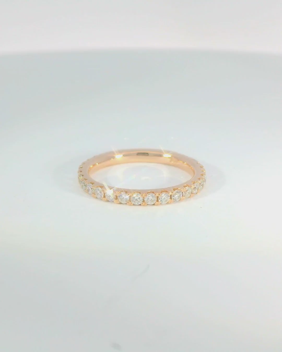 14KR French-set Diamond Wedding Band
