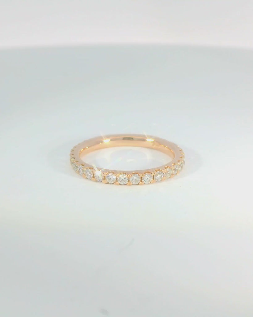14KR French-set Diamond Wedding Band