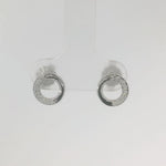 14KW Circle Diamond Studs - 0.10ctw