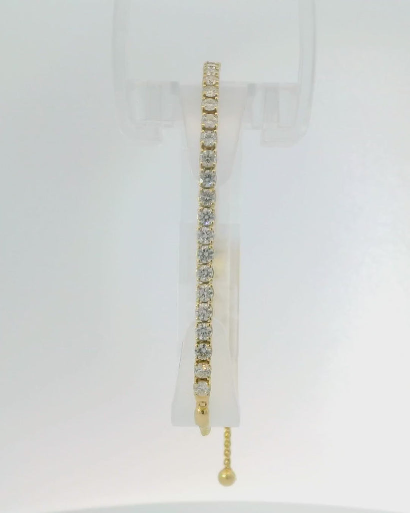 14KY Diamond Bolo Bracelet - 1.75 CTW