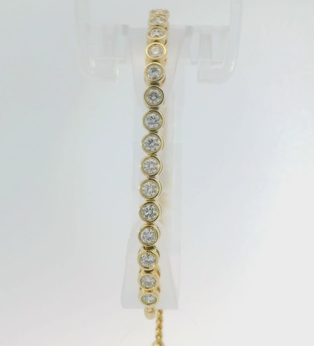 14KY Diamond Bezel Bolo Bracelet - 1.53 ctw