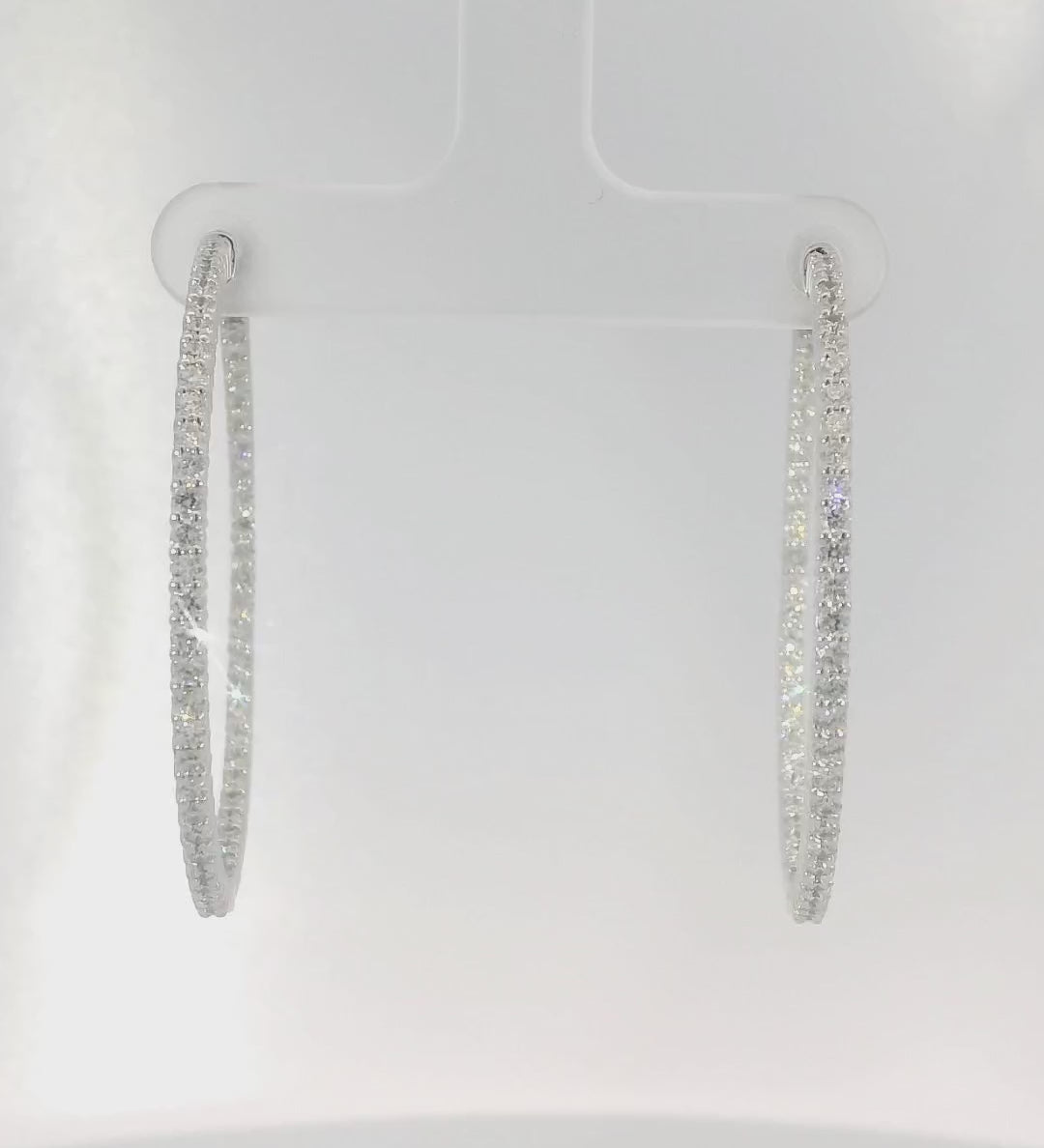 14KW Inside-Outside Diamond Hoop Earrings - 1.70ctw