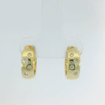 14KY Scattered Diamond Huggie Earrings - 0.25ctw