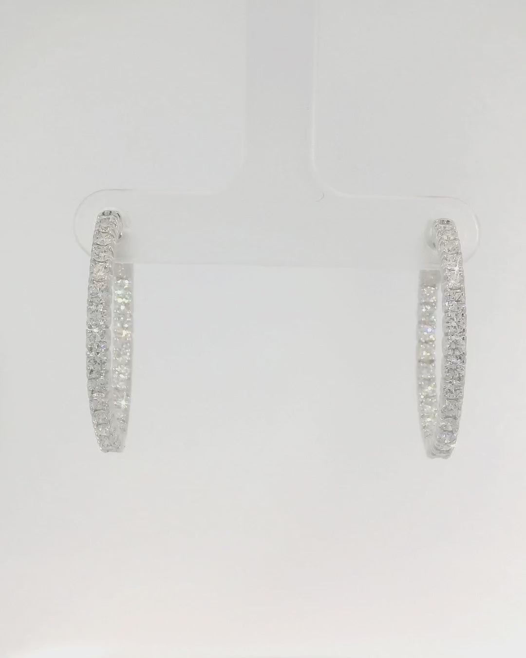 14KW Inside-Outside Diamond Hoop Earrings - 1.50ctw