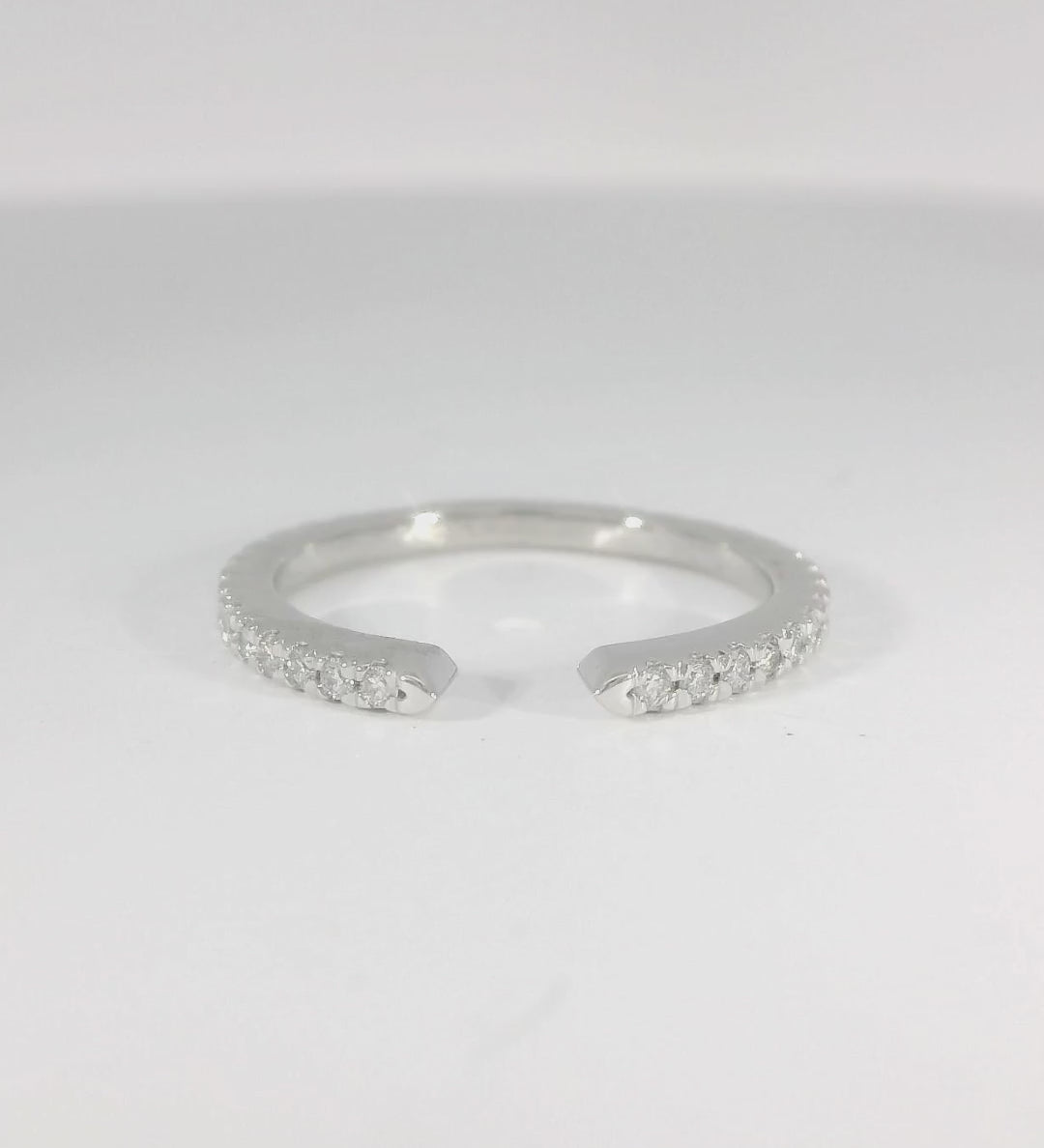 14KW Open-Ended Diamond Spacer Ring - 0.25ctw
