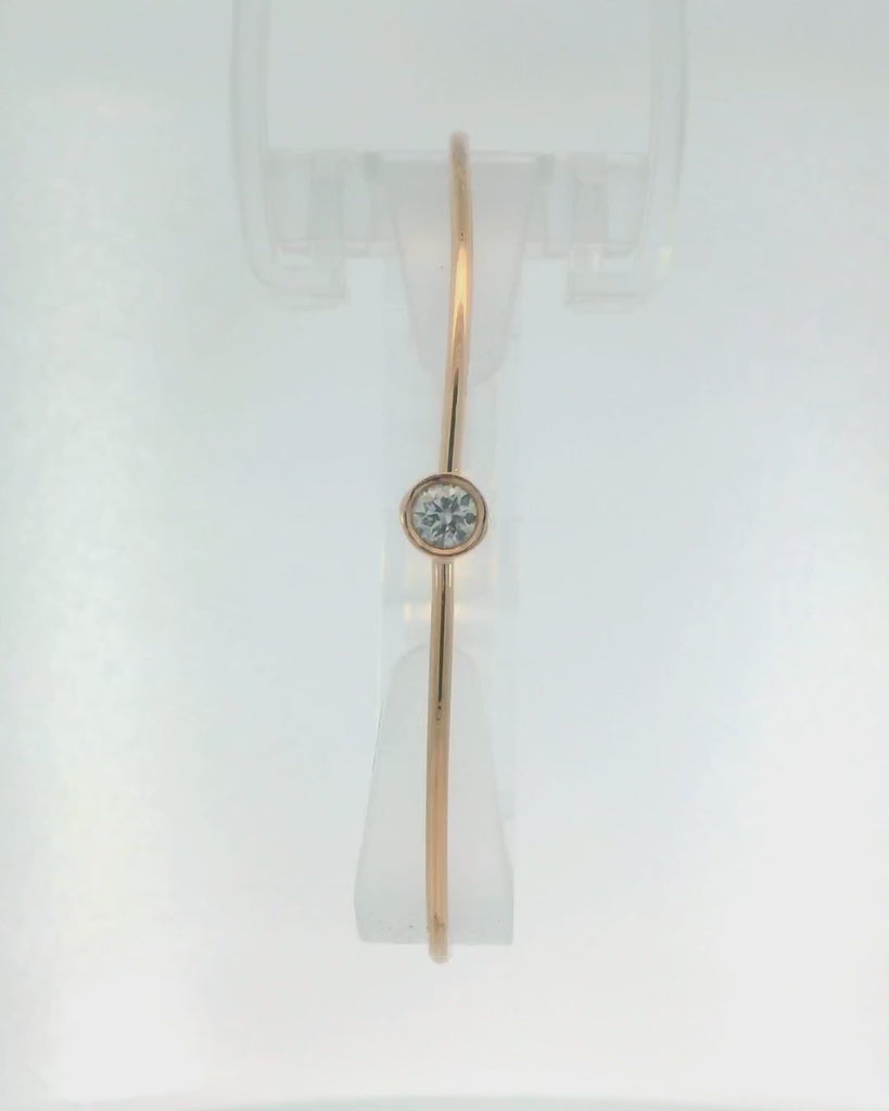 14KR Bezel Diamond Wire Bangle - F SI 0.32CT
