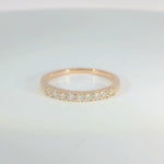 14KR Rose Gold 9-stone Diamond Band - 0.29ctw