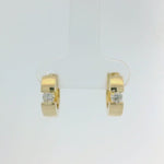 14KY Diamond Huggie Earrings in Yellow Gold - 0.21ctw