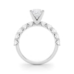 Princess Cut Center Large Pavé Engagement Ring - Diamonds By Rothschild