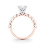 Princess Cut Center Large Pavé Engagement Ring - Diamonds By Rothschild