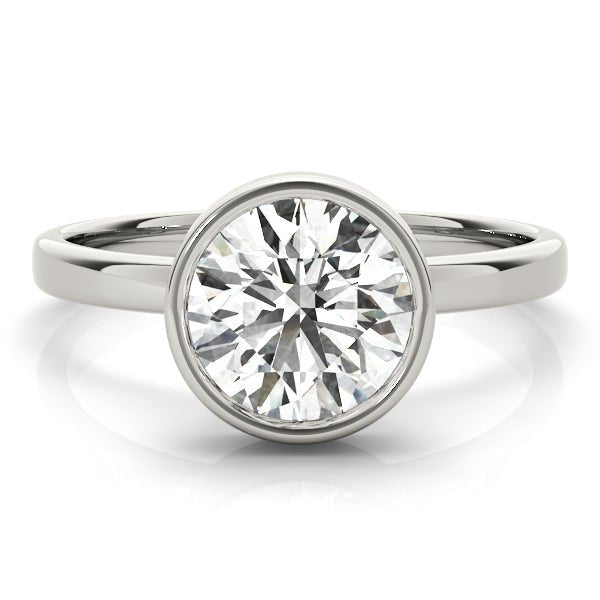 Round Bezel Solitaire Engagement Ring - Diamonds By Rothschild
