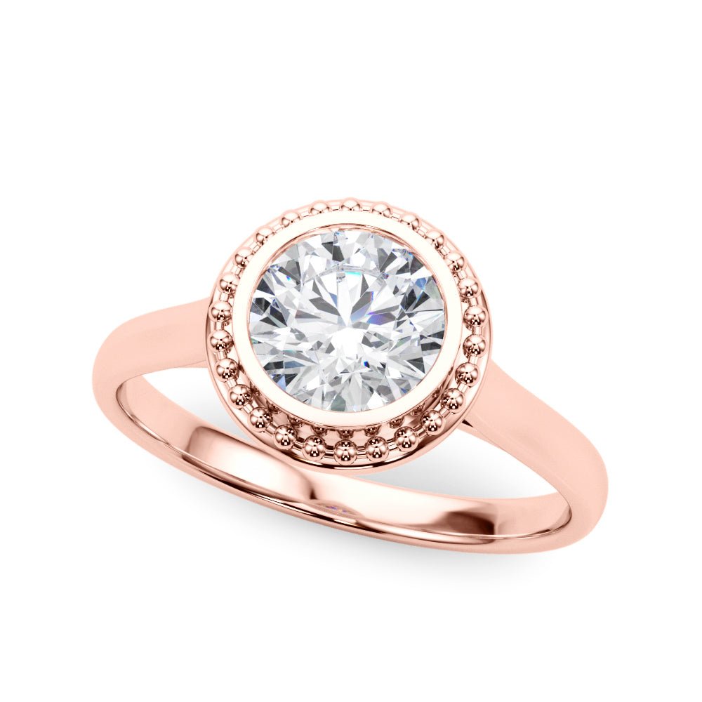 Round Bezel Solitaire Engagement Ring - Diamonds By Rothschild
