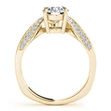 Round Center Euro Pavé Shank Engagement Ring - Diamonds By Rothschild