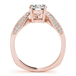 Round Center Euro Pavé Shank Engagement Ring - Diamonds By Rothschild