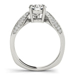 Round Center Euro Pavé Shank Engagement Ring - Diamonds By Rothschild