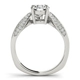 Round Center Euro Pavé Shank Engagement Ring - Diamonds By Rothschild