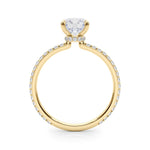 Round Cut Pavé Hidden Halo Engagement Ring - Diamonds By Rothschild