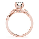 Round Detailed Side Stone Engagement Ring - Diamonds By Rothschild