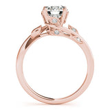 Round Detailed Side Stone Engagement Ring - Diamonds By Rothschild