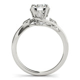 Round Detailed Side Stone Engagement Ring - Diamonds By Rothschild